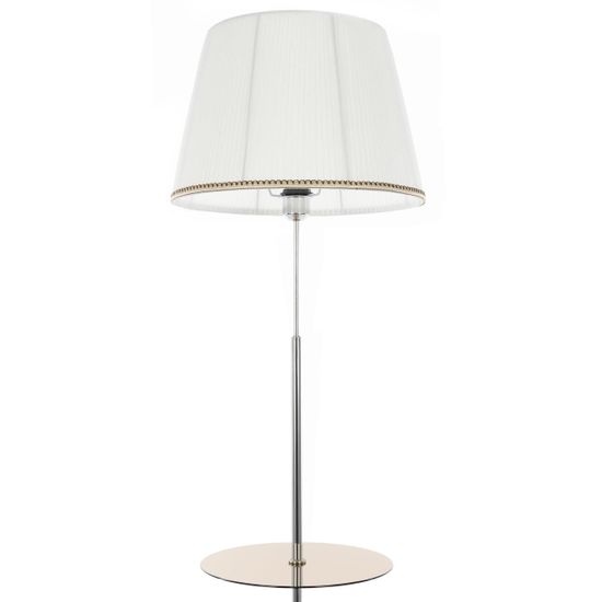 CL402970T Линц Хром+Белый Торшер со столиком