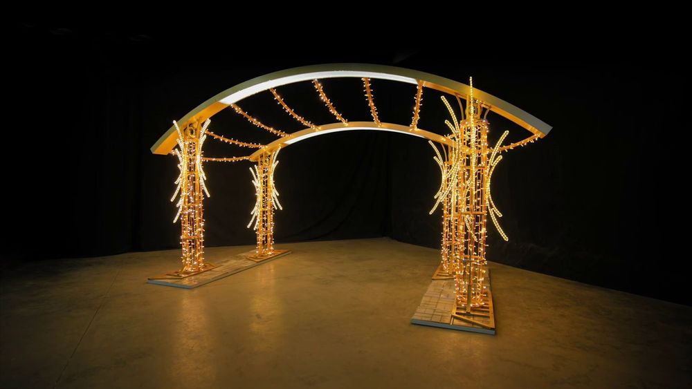 пергола с освещением