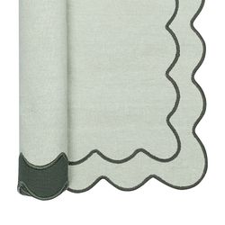 Салфетка под приборы с контрастным кантом зеленого цвета из коллекции Trendy Ruffles, 35х45 см