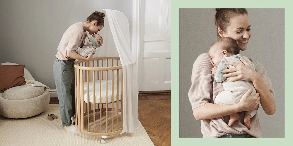 Детская кроватка Стокке Слипи Мини В3 Stokke Sleepi Mini V3 Натуральный