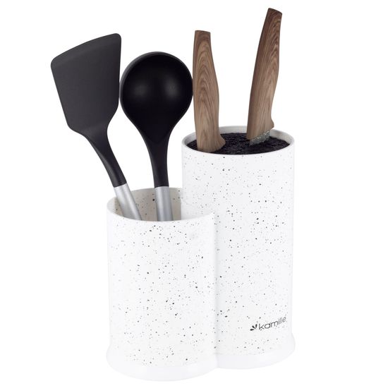 Подставка для ножей и кухонных принадлежностей двойная 22 см. Kamille KM 7607