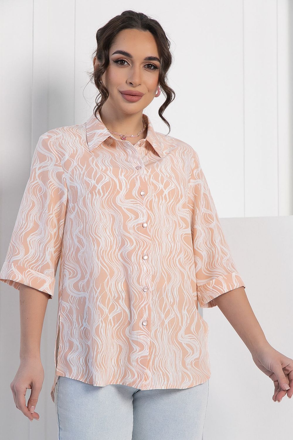 Рубашка Таффи (персиковая) Б12911-29М LT Collection