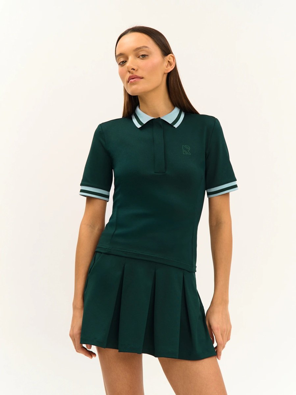 ОДЕЖДА ДЛЯ ТЕННИСА Женская, Поло RAQUETA DEEP GREEN .