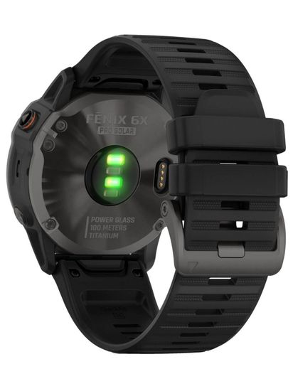 Мультиспортивные часы Garmin Fenix 6X Pro Solar - титановый серый DLC с черным ремешком 010-02157-21