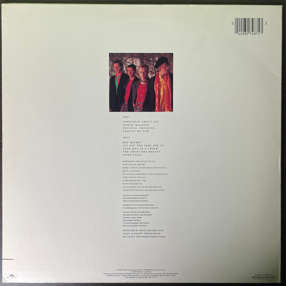 Level 42 ‎– World Machine (США 1986г.)