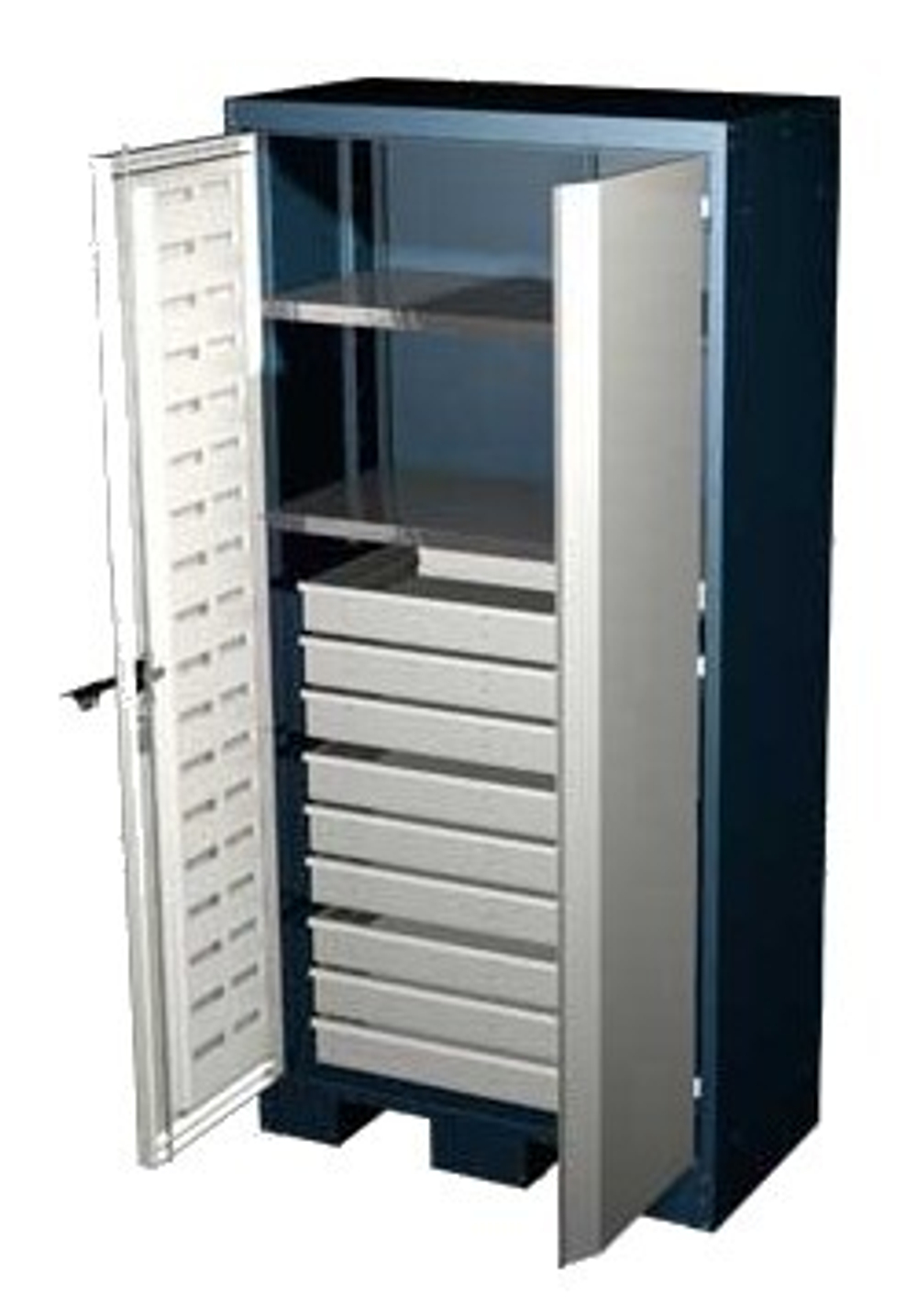 Шкаф для оснастки и инструмента 1950 мм с 2 полками и 9 ящиками Ferrum 08.3092