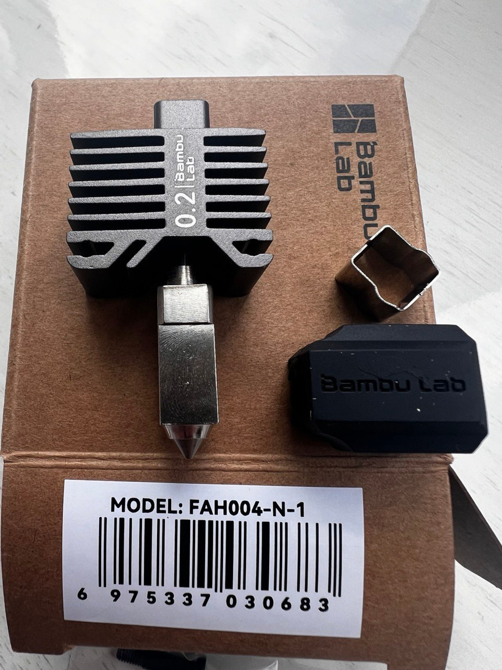 Хотэнд с соплом 0,2 мм из нержавеющей стали для 3Д принтера Bambu Lab X1 Series & P1 Series (FAH004-N-1)