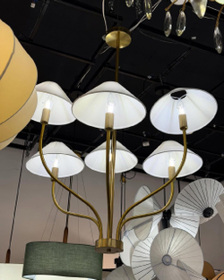 Абажурная люстра из латуни и бра ✨