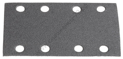 Лист шлиф. универс. URAGAN ″Оптимал. для тверд. пород дерева″ 8 отв. по линии, на липучке, для ПШМ, P100, 80х133мм, 10шт