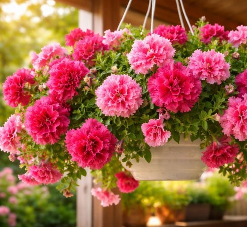 Петуния каскадная в кашпо