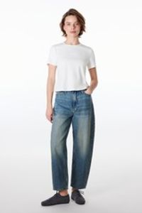 Джинсы баррел "Голубые" женские