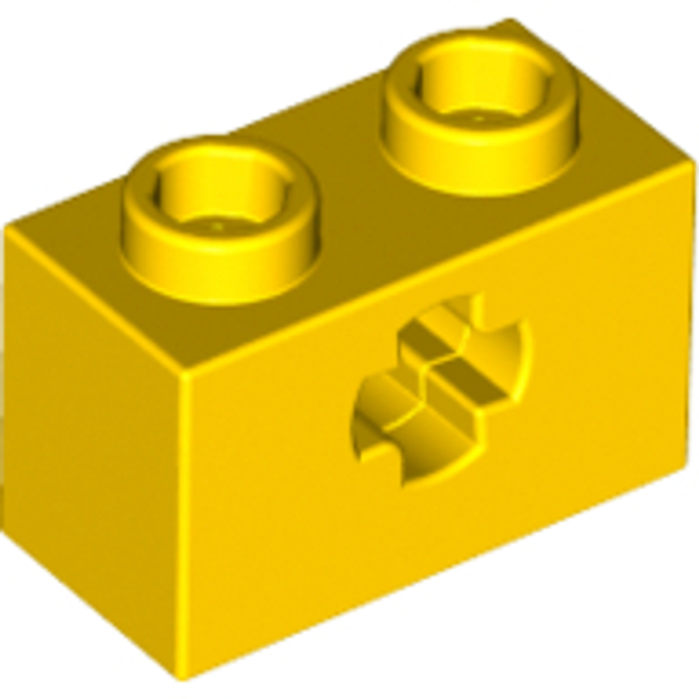 Lego Кирпич 1x2 с осевым отверстием (желтый) 32064 / 4114668 / 4142866 / 4216823 / 4233484 / 6206240