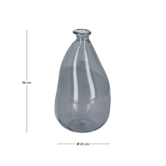 Ваза Lhad 36 cm синее стекло