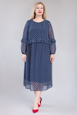 Платье женское 3653ВП, горох #284Гу053653ВП