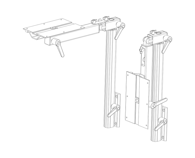 Стойка столешницы, складная с поворотным кронштейном, Marine Rocket