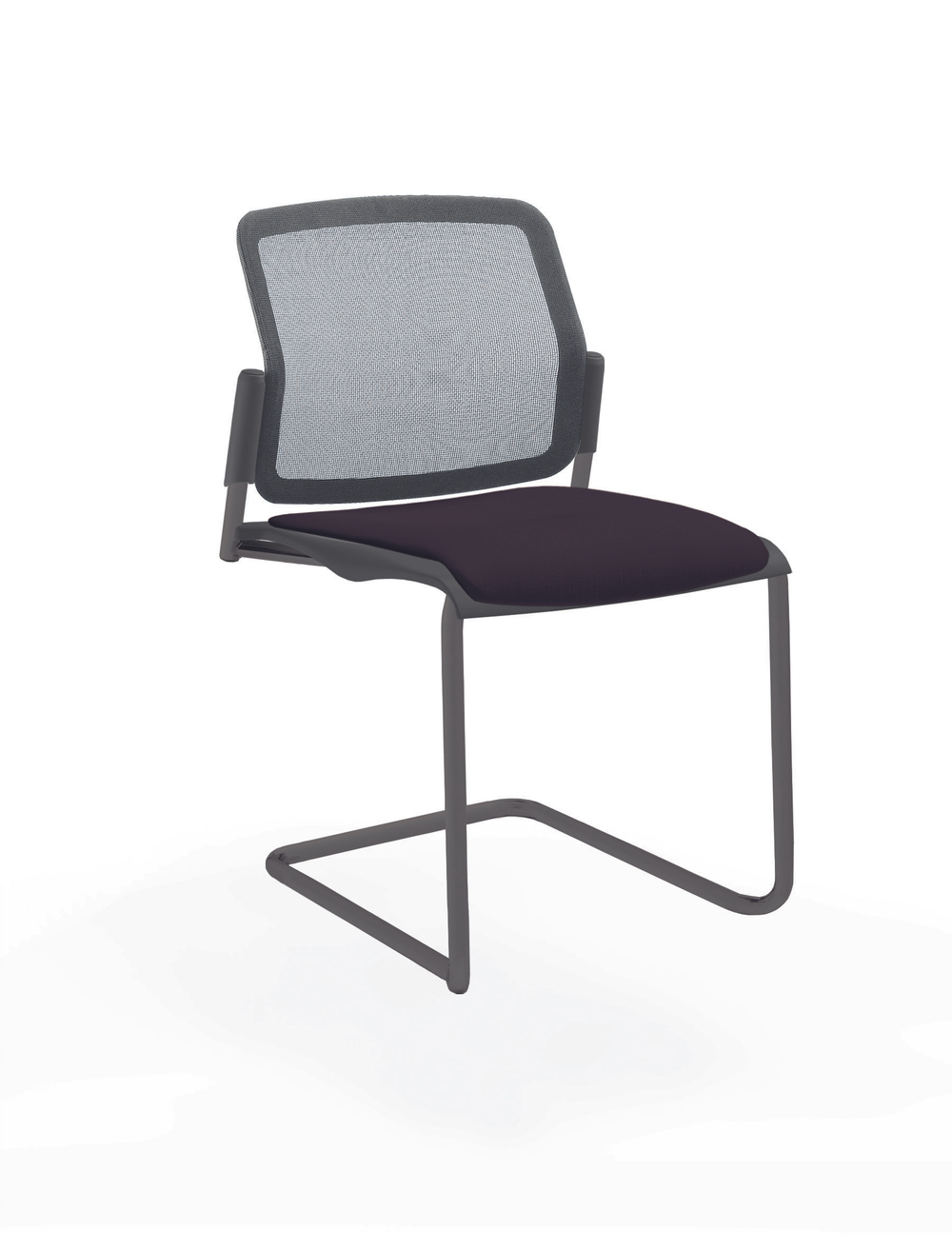 Movie стул на кантилевере со спинкой-сеткой