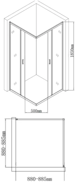 Душевой уголок Aquanet SE-900S 90x90, прозрачное стекло