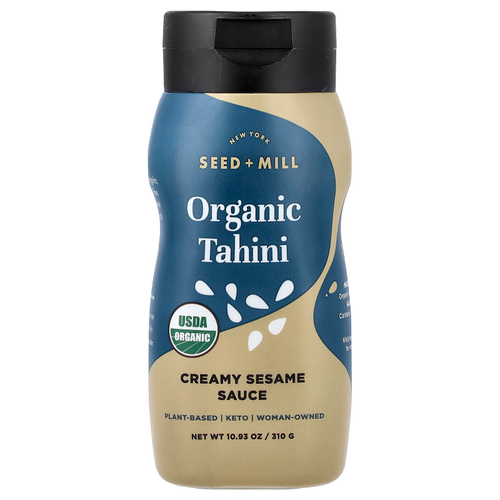 Seed + Mill, органический тахини, кремовый кунжутный соус, 310 г (10,93 унции)