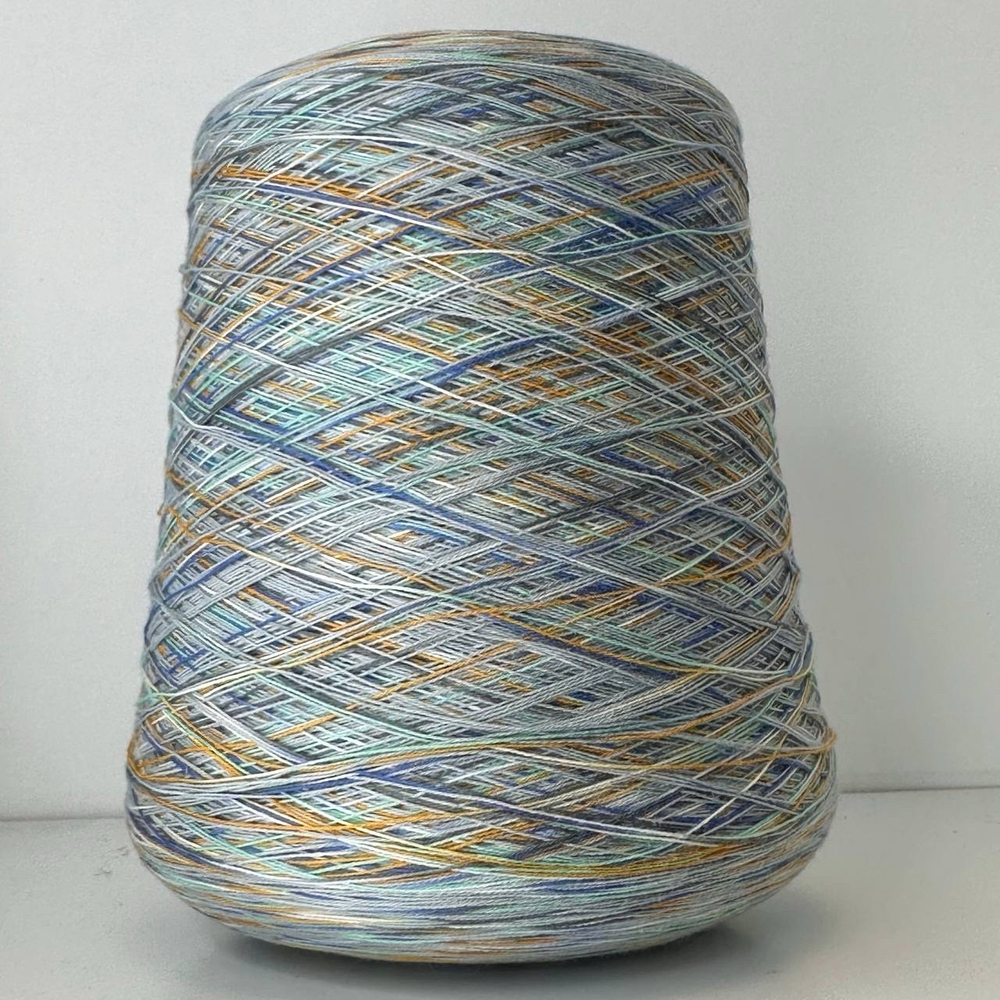 TRAFI - Missoni; 100% хлопок; 1200м/100гр; col. 4606, цвет: синий, бирюзовый, охра, пыльно-голубой; S718