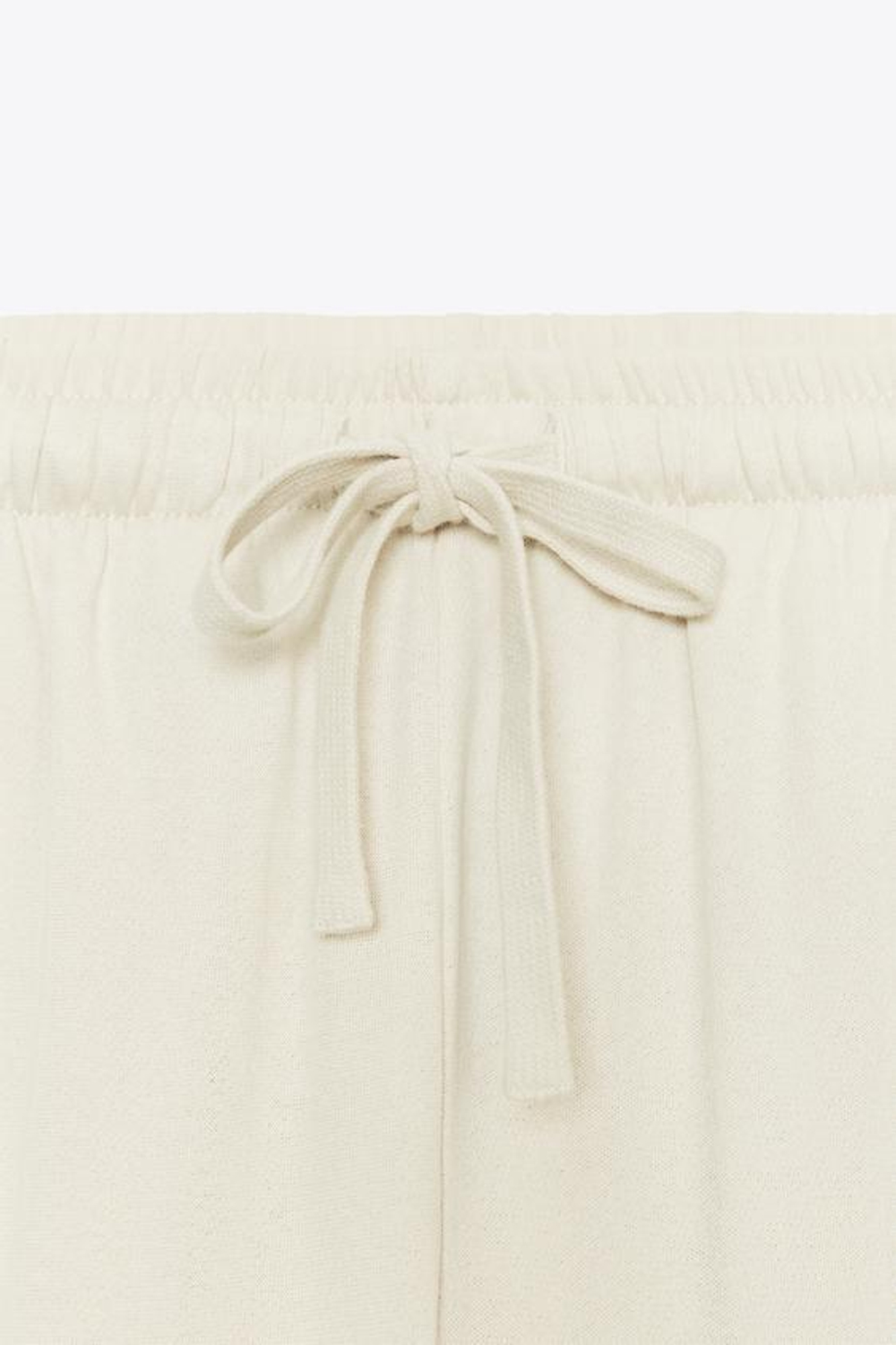 ZARA ПРЯМЫЕ ХЛОПКОВЫЕ БРЮКИ, ЭКРЮ