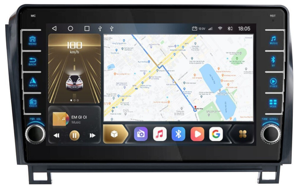 Магнитола для Toyota Tundra XK50 2007-2013, Sequoia XK60 2007-2022 - Carmedia OL-1688 (кнопки и крутилки), Android 12, TS10, CarPlay, 4G SIM-слот