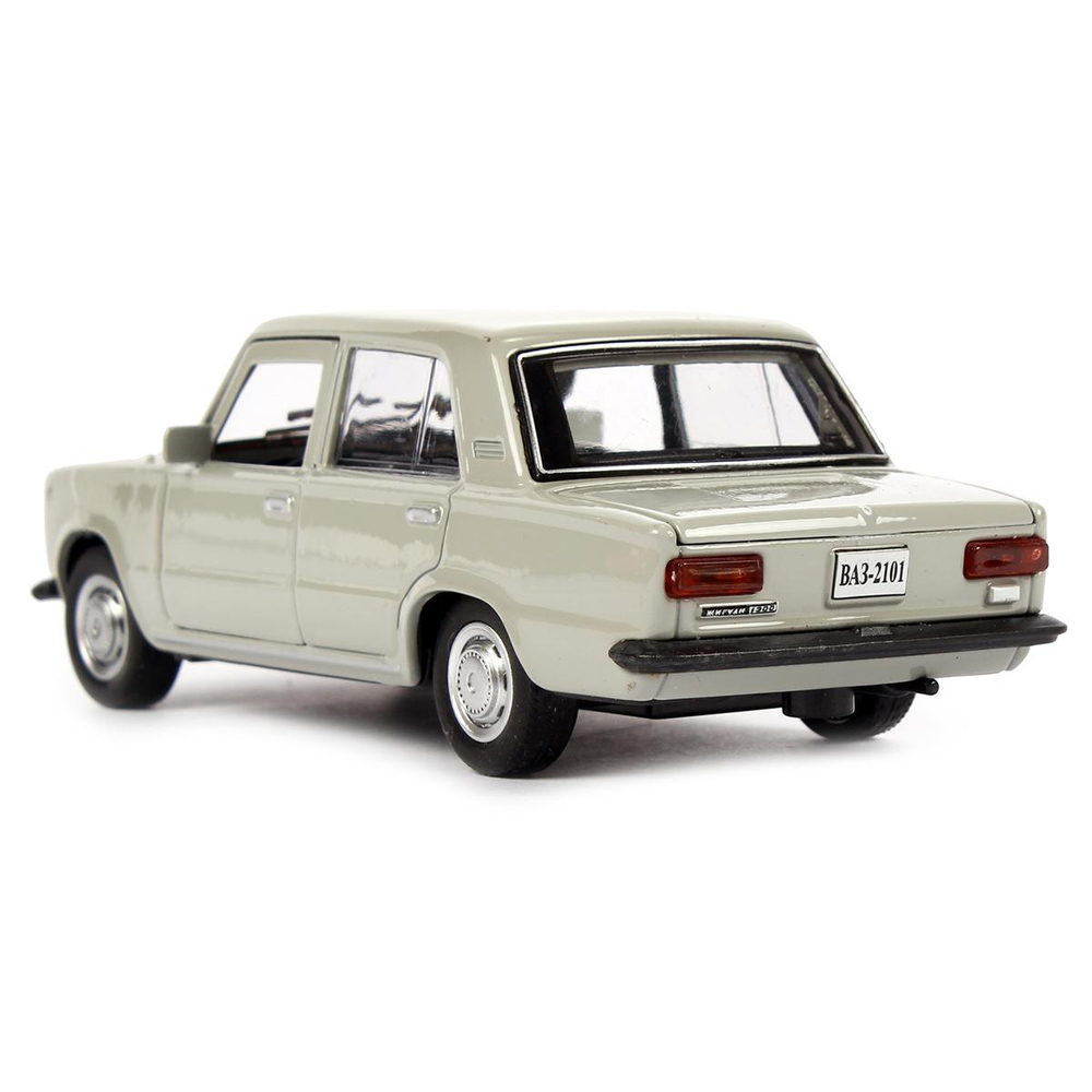 Модель ин. мет. "Ваз-2101" 12см. двери, багаж, серый, коробка 2101-12-GY (Технопарк)