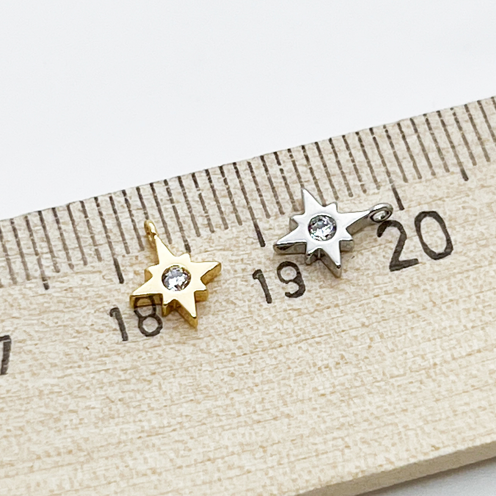 Подвеска Звезда, цвет золото, размер 9*6 мм, цена за 1 шт