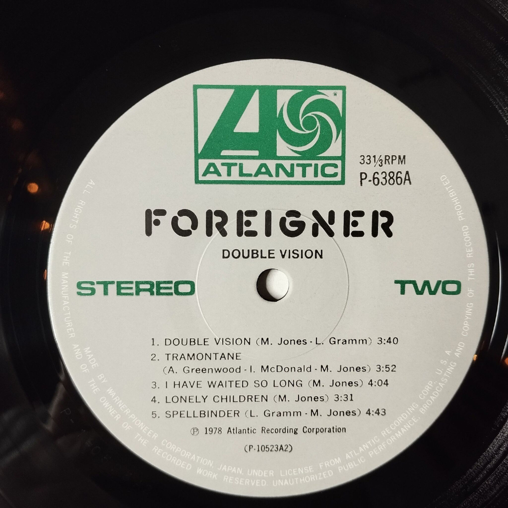 Винтажная виниловая пластинка LP Foreigner Double Vision (Japan 1980) (Obi) Hot Blooded