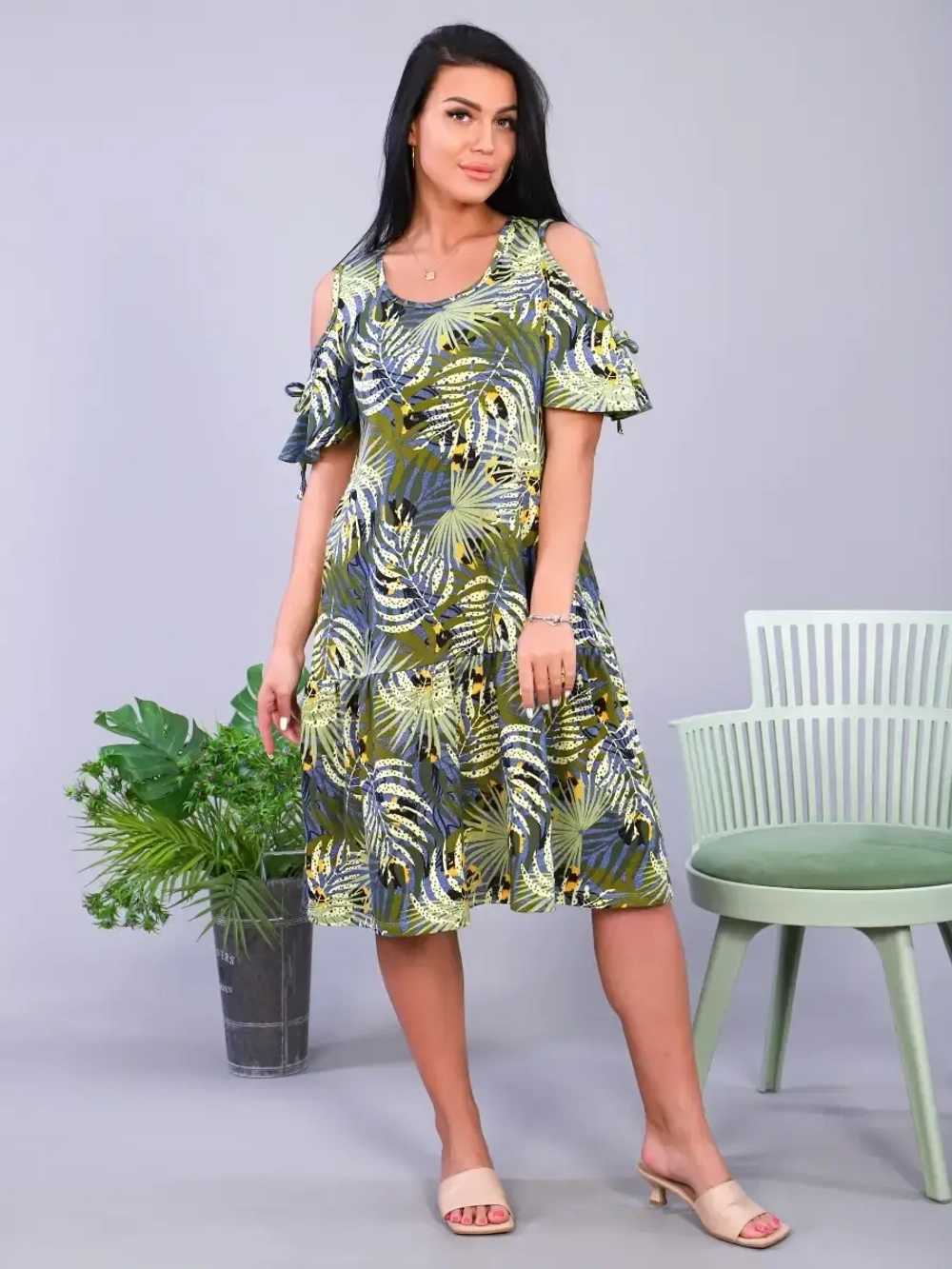 Платье свободное большие размеры