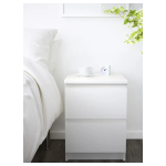 Мебель для спальни, набор из 3 предметов - IKEA MALM, 48х78х80/40х48х55 см,белый МАЛЬМ ИКЕА