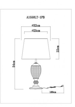 Настольная лампа Arte Lamp A1550LT-1PB
