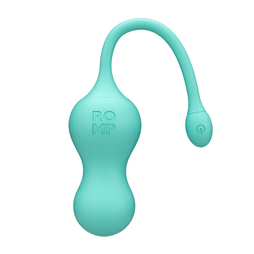 Бирюзовое виброяйцо для G-точки c пультом ДУ Romp Cello Vibrating Egg RP261SG8