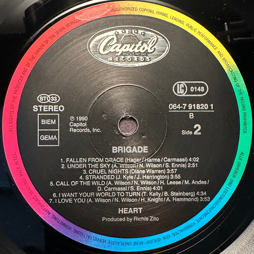 Heart - Brigade (Европа 1990г.)