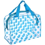 Косметичка прозрачная «Adventure - Peas», круги, цвет голубой, 16*23*9см