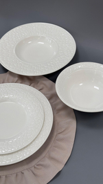 Тарелка глубокая Magistro Rodos, 650 мл, 18×6 см, фарфор, белая