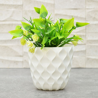 Горшок цветочный Wave 0,65л d115мм, белоснежный жасмин