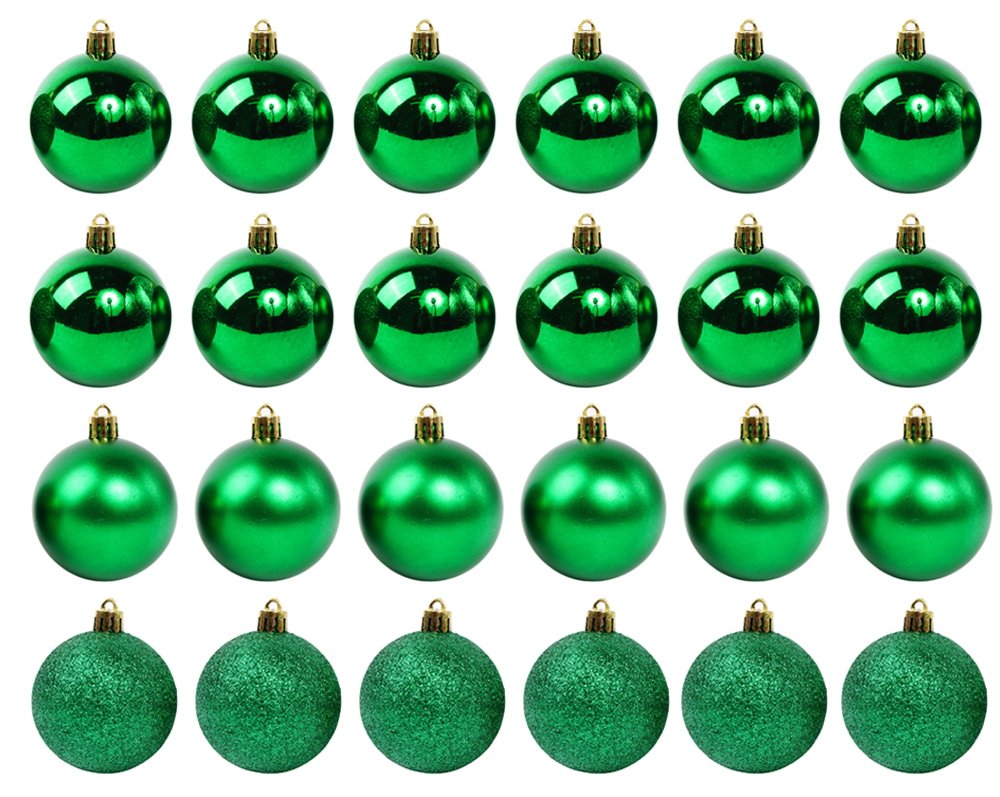 Набор шаров 24шт 6см зелёный SYQA-012103-GR
