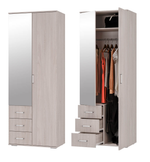 Шкаф 2-х створчатый Белла ясень белый