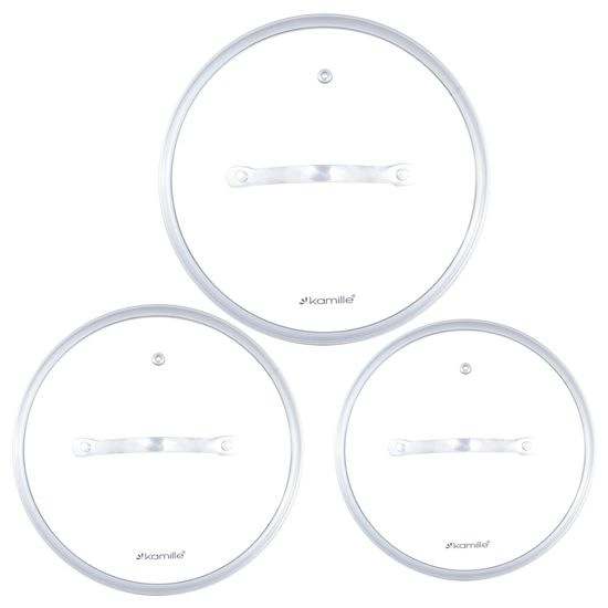 Набор кастрюль 6 предметов из нержавеющей стали Kamille KM-5911 (2,1 л; 3,7 л; 6,1 л.)