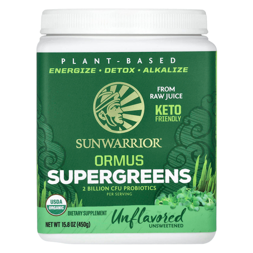 Sunwarrior, Ormus Supergreens, без добавок, 450 г (15,8 унции)