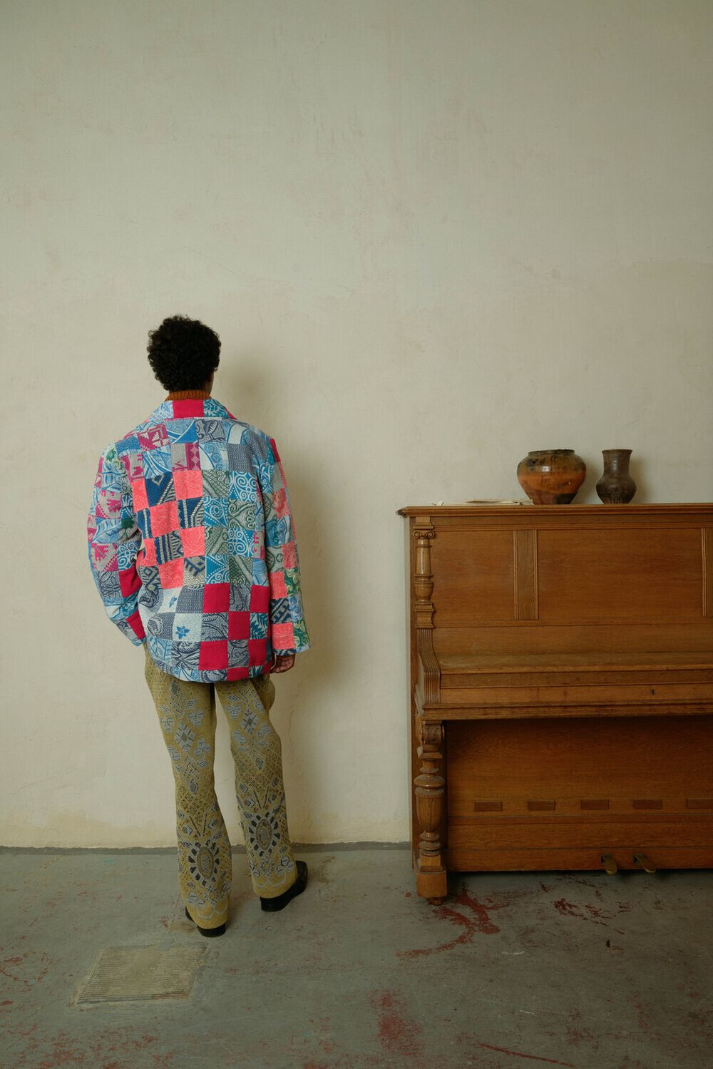 Куртка Soeurs в Технике Пэчворк / Patchwork Padded голубая