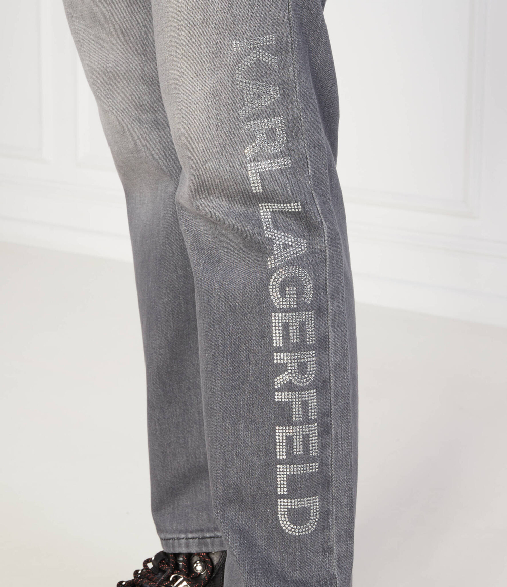 Джинсы rhinestone logo jeans Karl Lagerfeld - серый(235W1103)