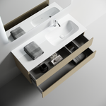 Тумба подвесная под раковину правая Sancos Folk, Капучино 1195х445х500