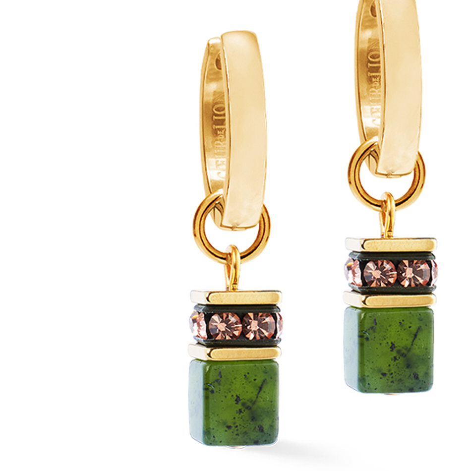 Серьги Coeur de Lion Green-Gold 4524/21-0516