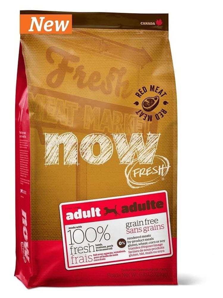 Now Fresh 2,72кг корм для взрослых собак, беззерновой, с олениной и ягненком