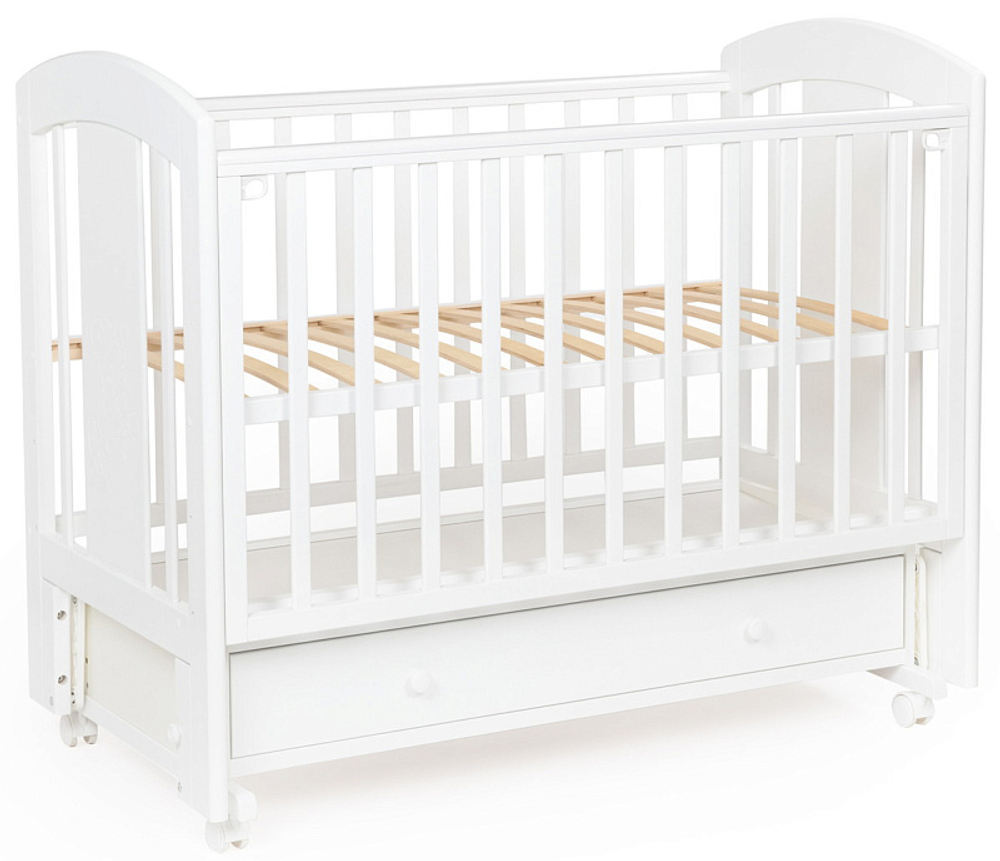 Детская кроватка Bebizaro Regency Teddy маятник универсальный с ящиком 01 White