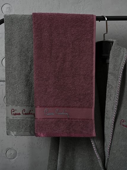 Набор махровый халат мужской и женский с полотенцами PIERRE CARDIN