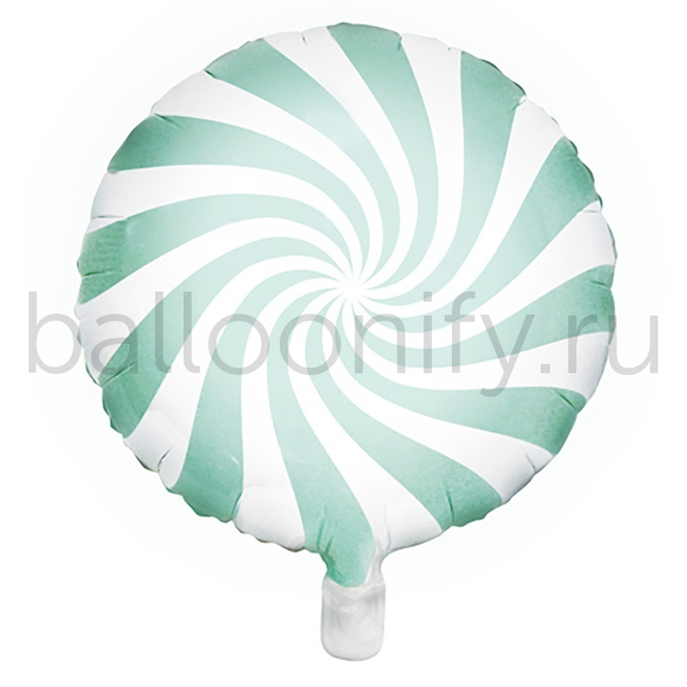 Фольгированная фигура, круг, " Леденец Пастель Mint,18"/45СМ