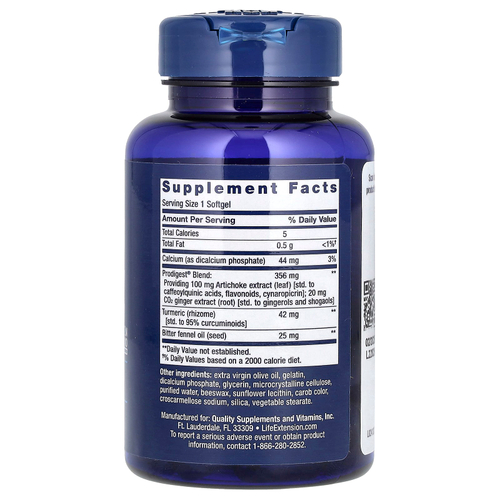 Life Extension, Средство от вздутия живота, 60 мягких таблеток