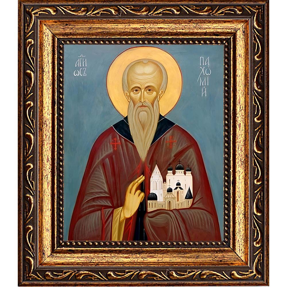 Пахомий Нерехтский, Сыпановский, Костромской преподобный. Икона на холсте.